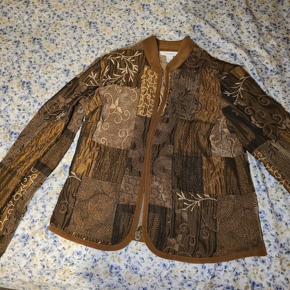 Patchwork Long Sleeve Jacket - Picture 2 of 3